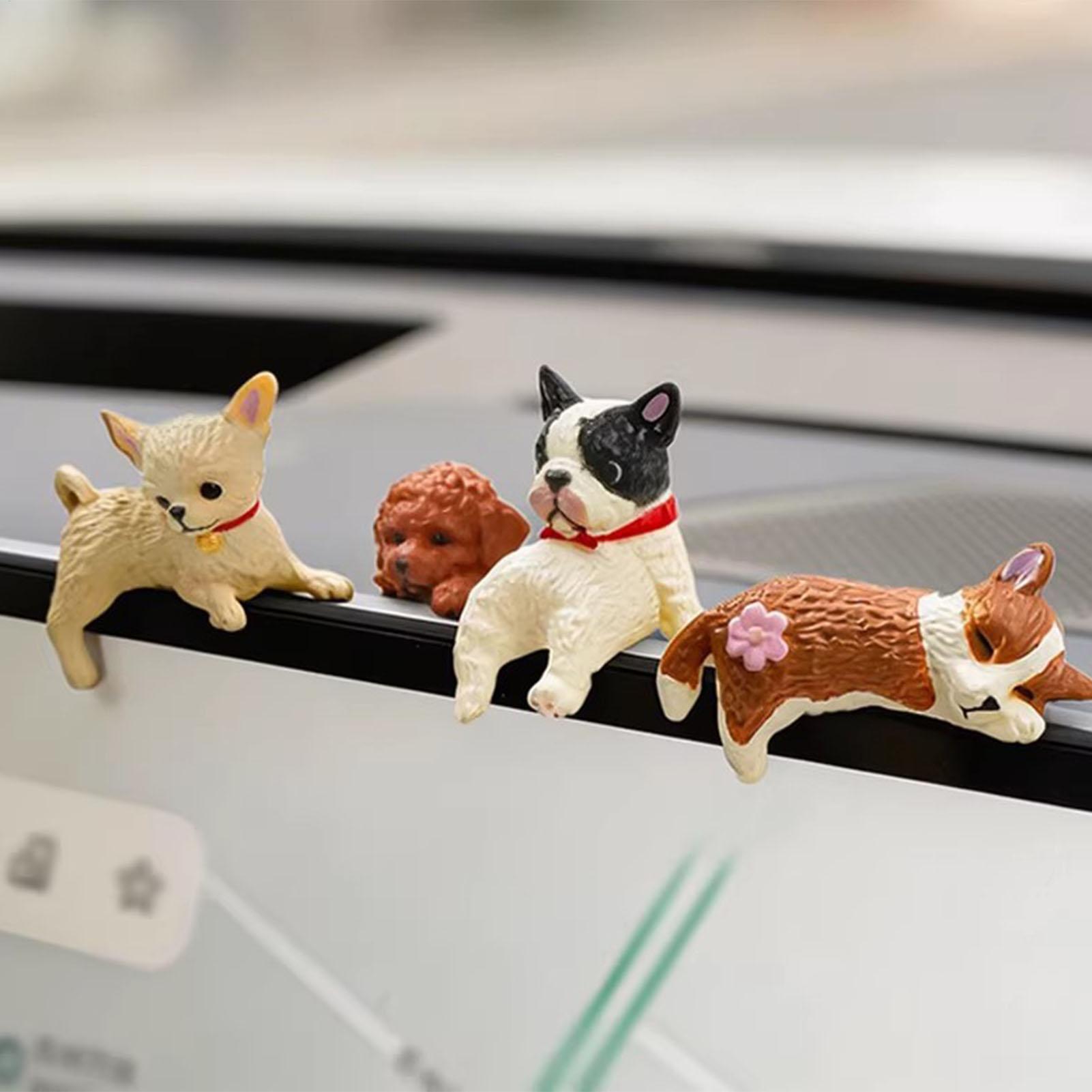 Gaming Accessories For Room - 1PC 車のダッシュボード装飾かわいい犬フィギュアスクリーンフィギュア犬愛好家コレクターゲーマーホームオフィス車のインテリア装飾