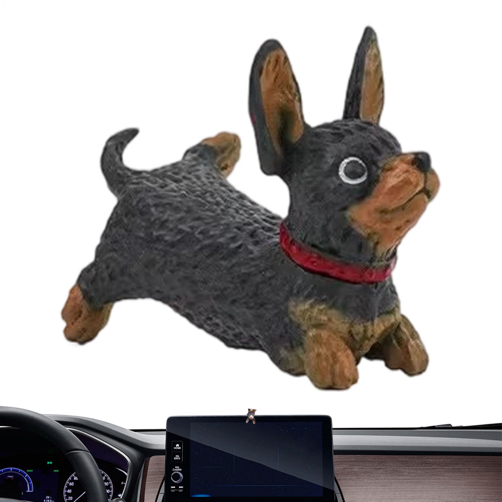 1PC 車のダッシュボード装飾かわいい犬フィギュアスクリーン - Gaming Accessories For Room のレビューと価格