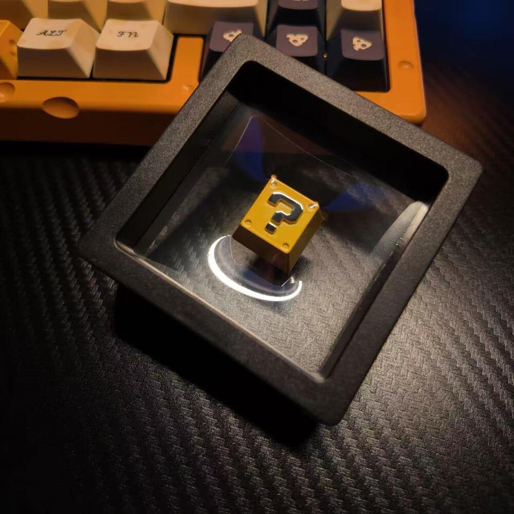 レトロ8ビットピクセルクエスチョンブロックメタルキーキャップ - Gaming Accessories For Room のレビューと価格