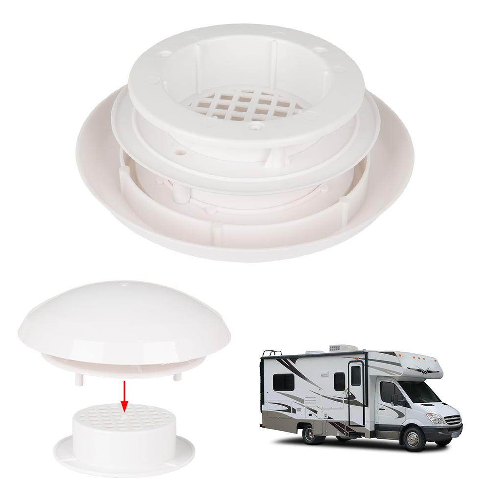 白いプラスチック製の円形キノコ型ルーフベント、丸型キャラバン - Gaming Accessories Rack のレビューと価格