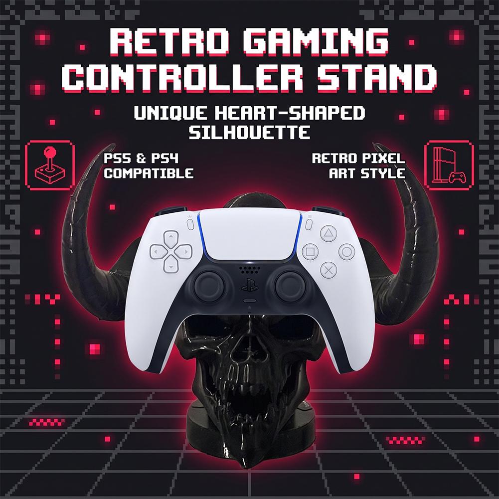 ユニークなデビルスカルホーンコントローラーホルダー デスクオ - Gaming Accessories For Room のレビューと価格