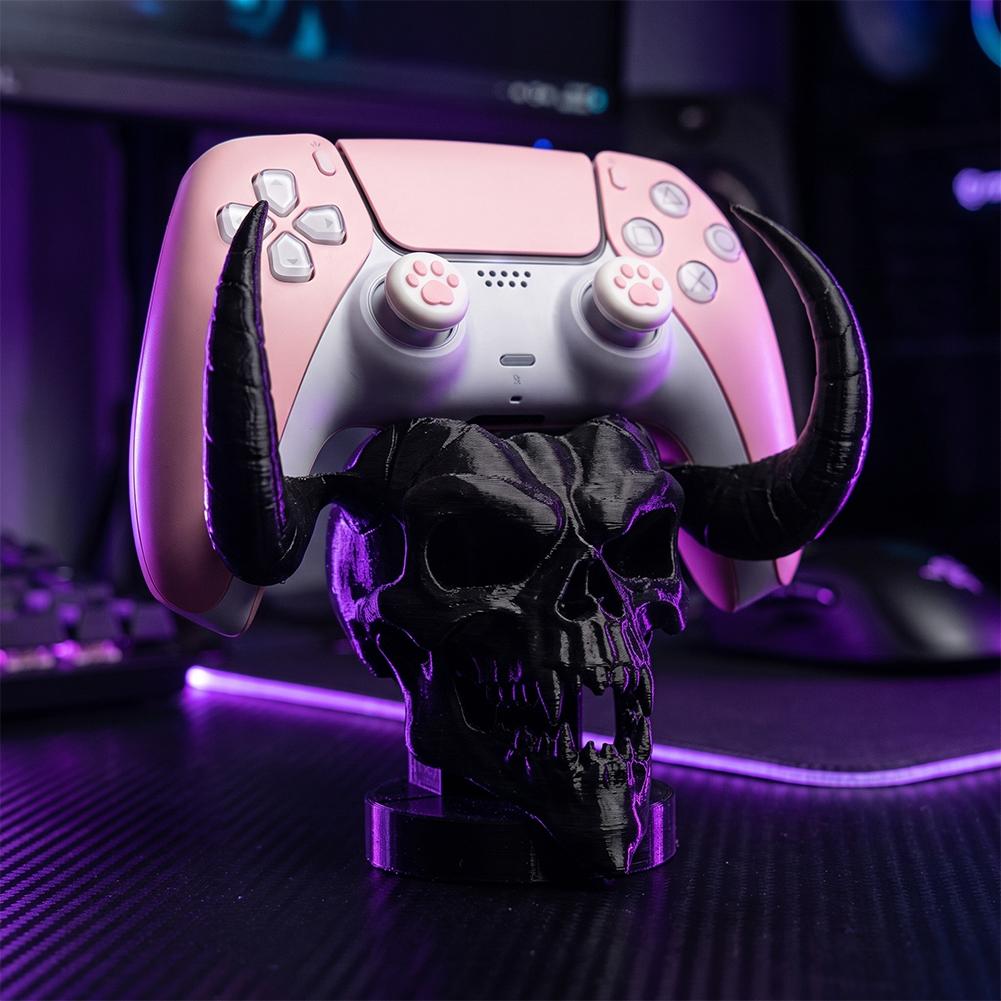 ユニークなデビルスカルホーンコントローラーホルダー デスクオ - Gaming Accessories For Room のレビューと価格