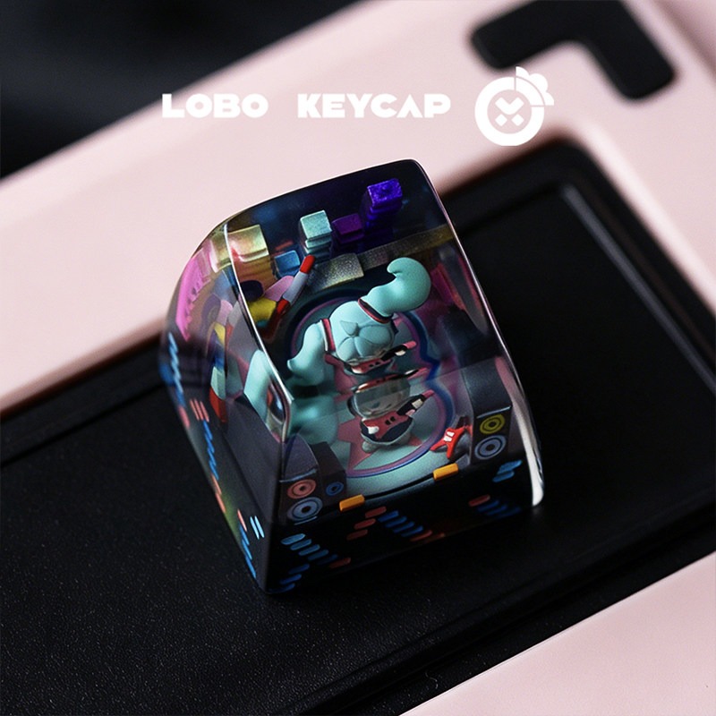サイバーミク風ボーカルガールメカニカルキーボードエポキシ樹脂 - Gaming Accessories Aesthetic のレビューと価格