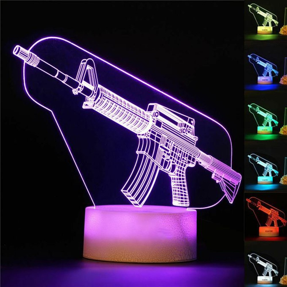ゲームライフル 3D Led ナイトライトゲームデスクトップ - Accessories For Your Gaming Room のレビューと価格